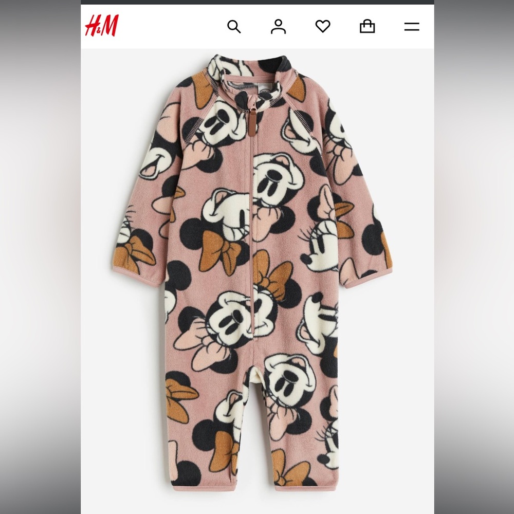 Disney H&M Minnie Mouse Fleece Bodysuit 4T